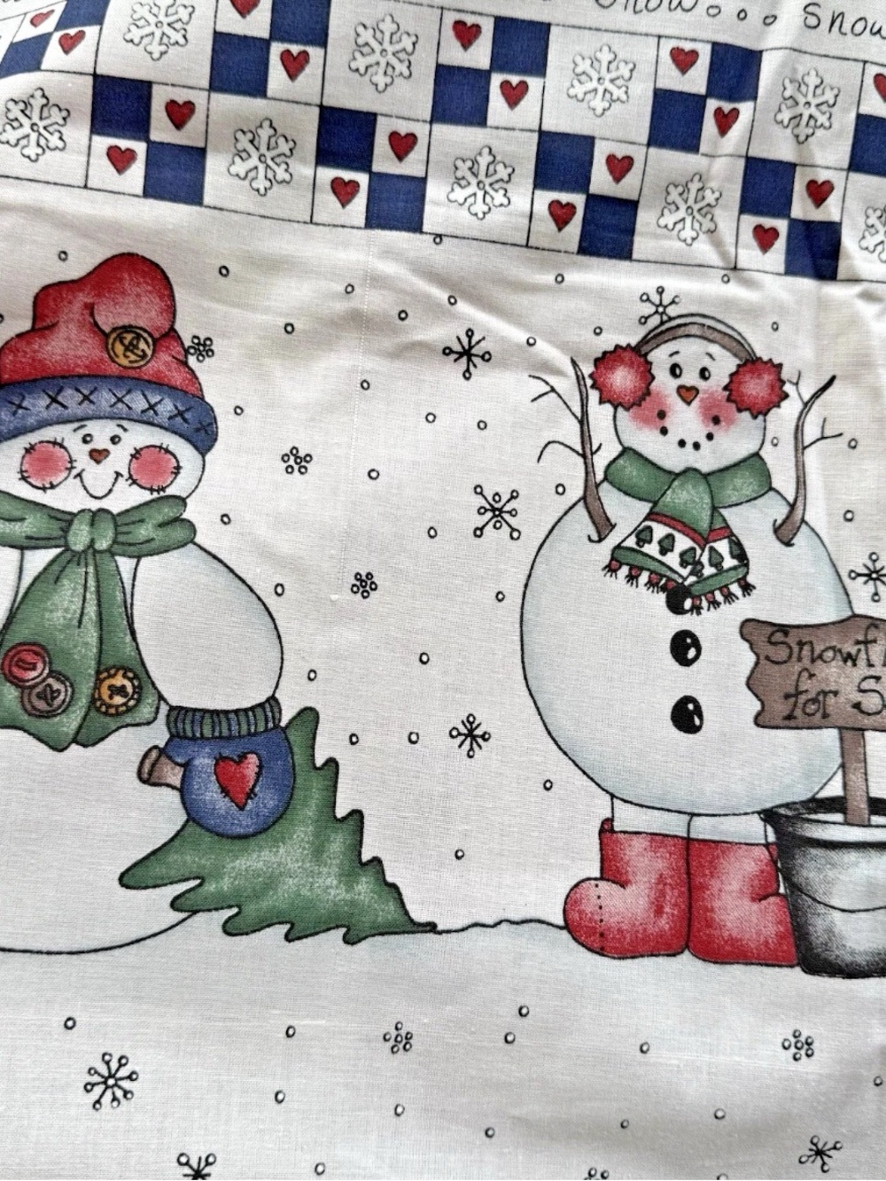 Vintage Dianna Marcum Snow Buddies Cut & Sew Vest XS S M L Cotton Print Fabric